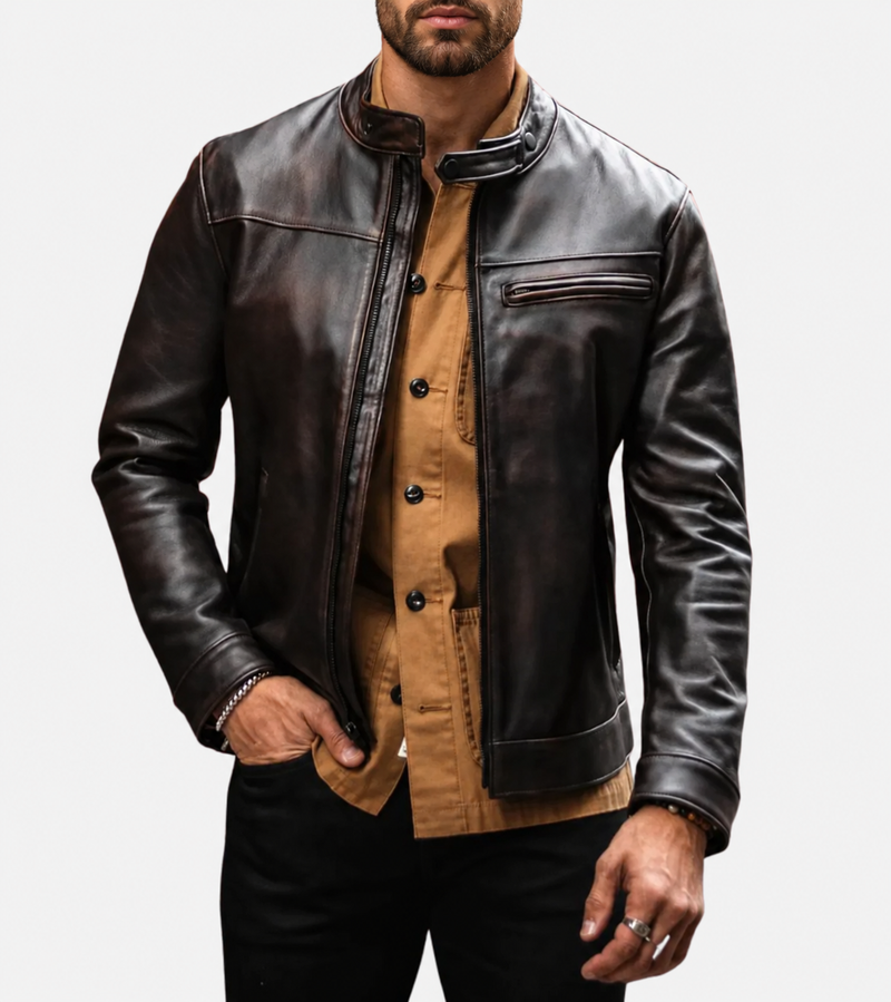 Marlyn Frontier Rugged Leather Jacket