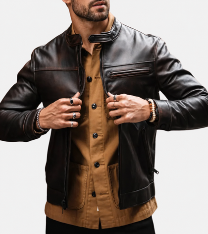 Marlyn Frontier Rugged Leather Jacket