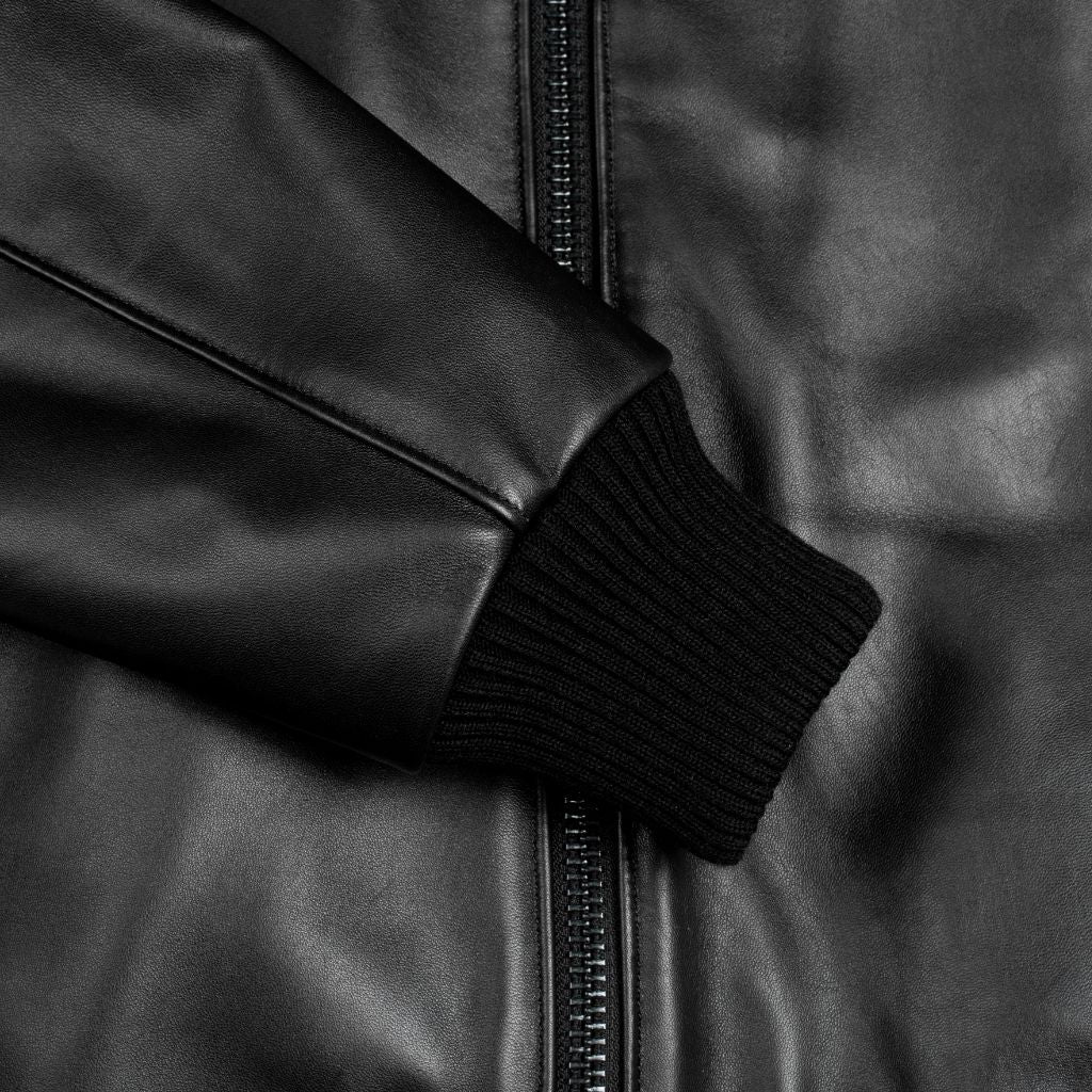 Addison Signature Leather Bomber Jacket