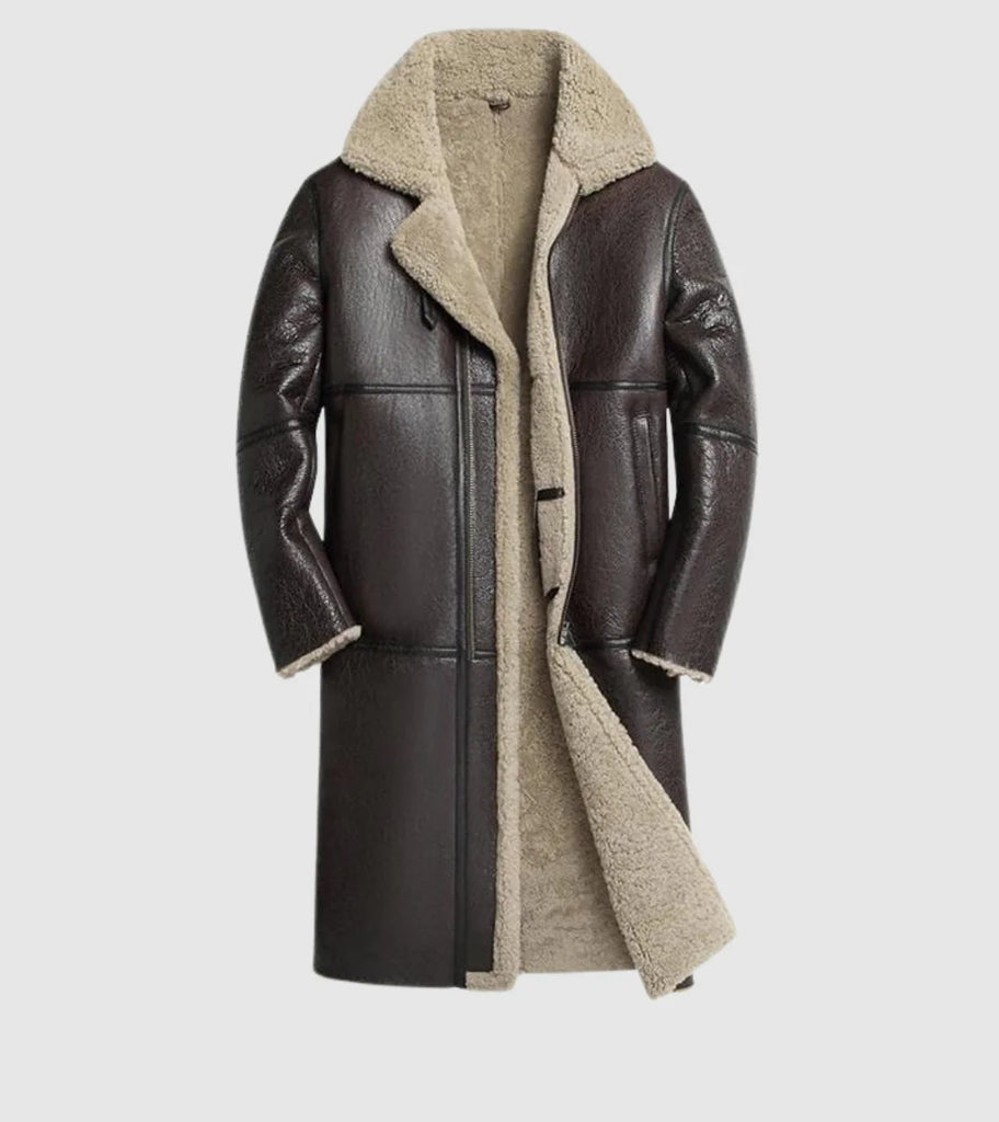 Nordic Shearling Leather Coat