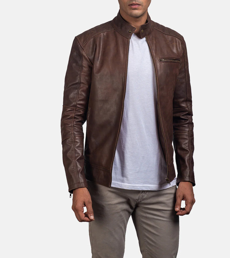 Vincent Classic Brown Leather Jacket
