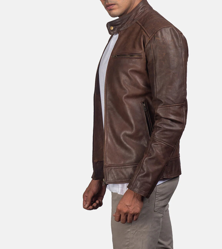 Vincent Classic Brown Leather Jacket