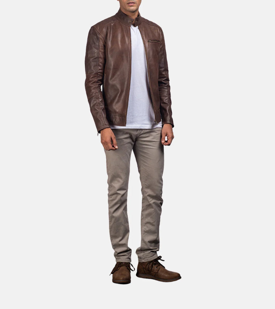 Vincent Classic Brown Leather Jacket