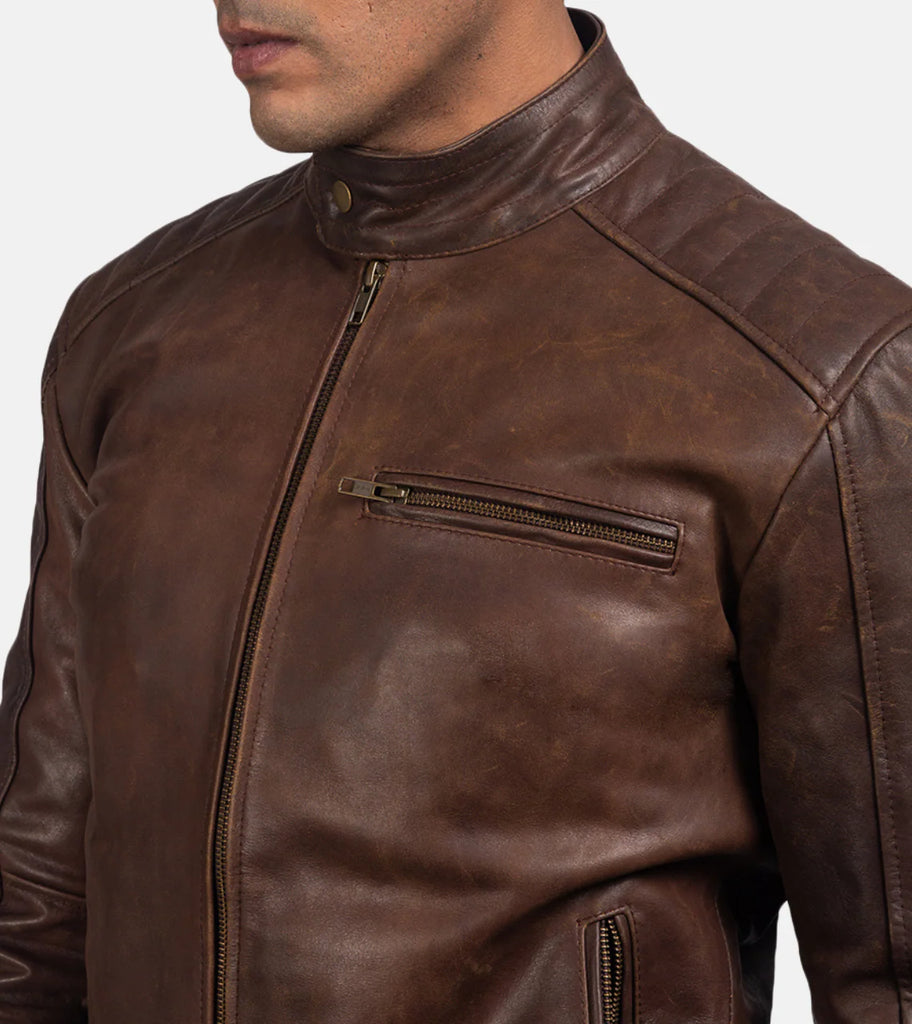 Vincent Classic Brown Leather Jacket