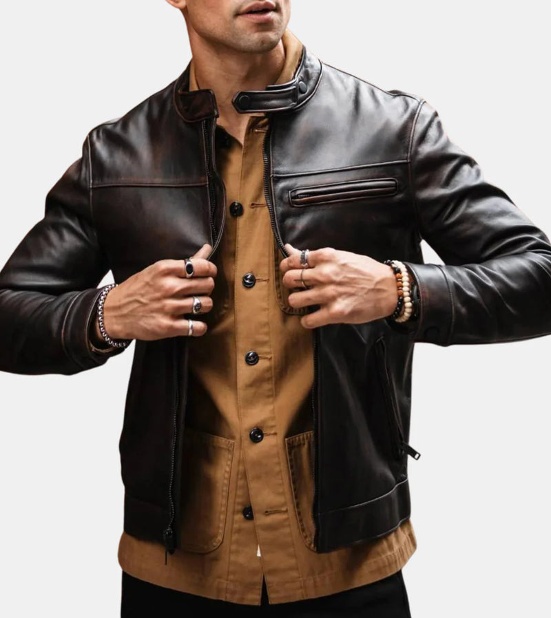 Marlyn Frontier Rugged Leather Jacket