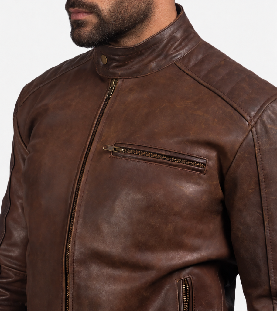 Vincent Classic Brown Leather Jacket