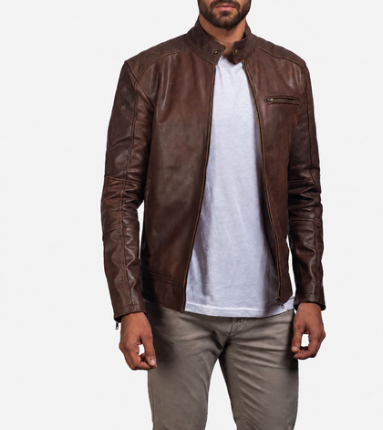 Vincent Classic Brown Leather Jacket