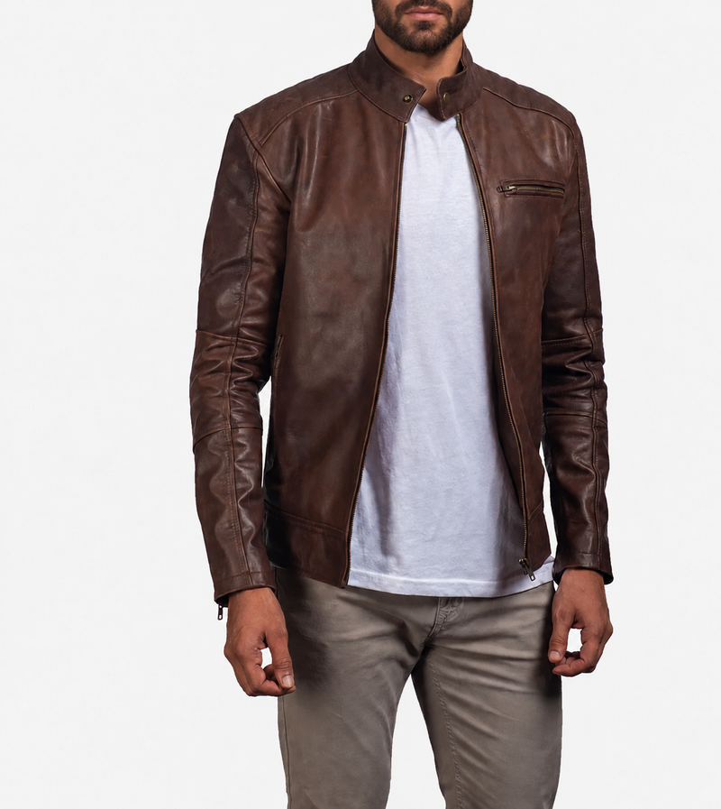 Vincent Classic Brown Leather Jacket