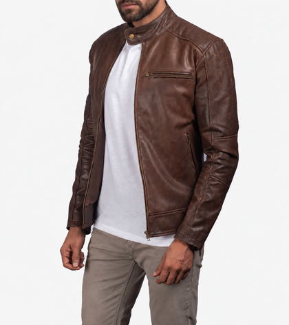 Vincent Classic Brown Leather Jacket
