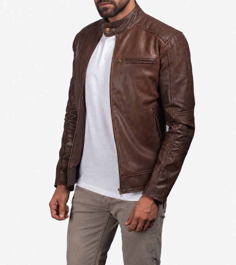 Vincent Classic Brown Leather Jacket