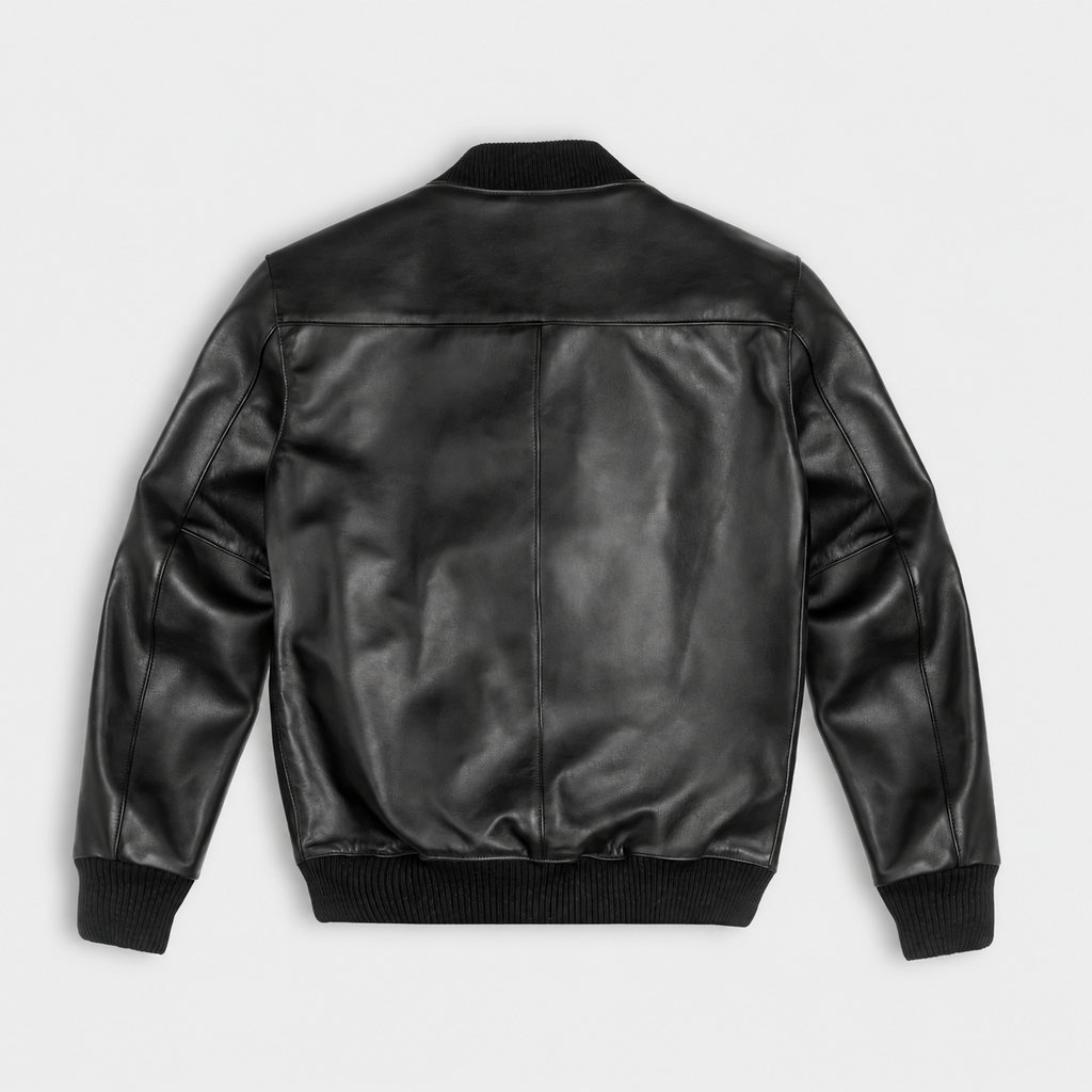 Addison Signature Leather Bomber Jacket