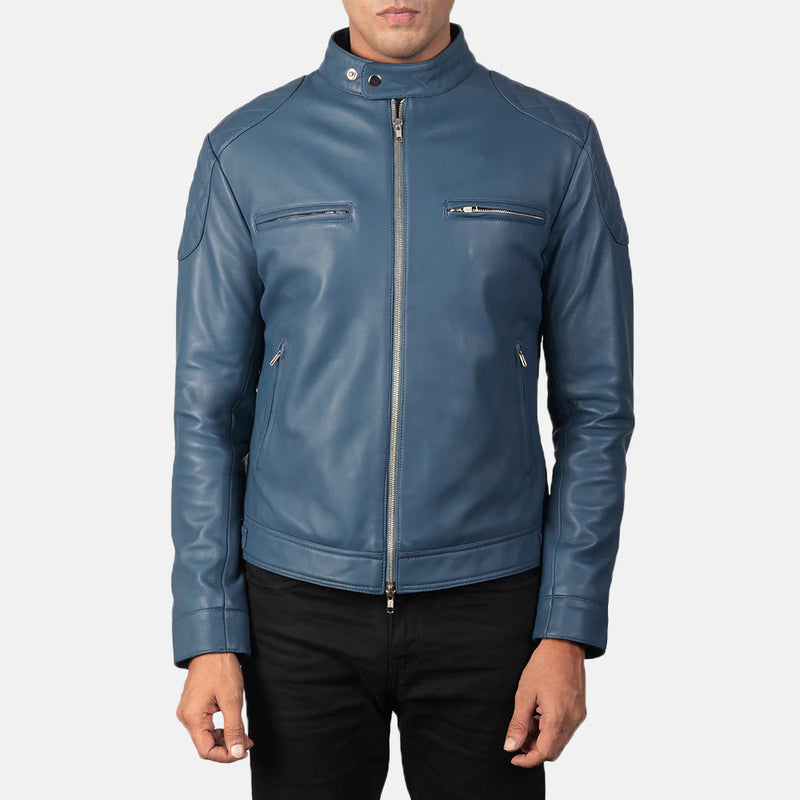 Gatsby Blue Biker Jacket