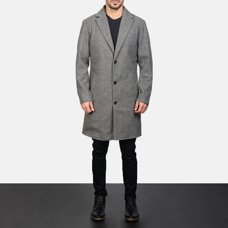 Petrillo Grey Single Breasted Coat