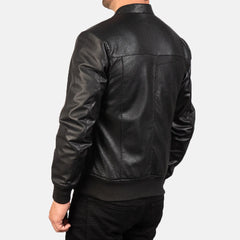 Ironclad Charcoal Leather Bomber Jacket