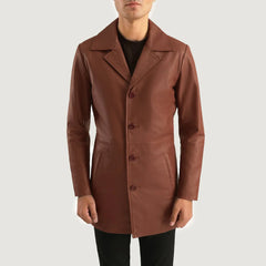 Chestnut Crest Brown Leather Coat