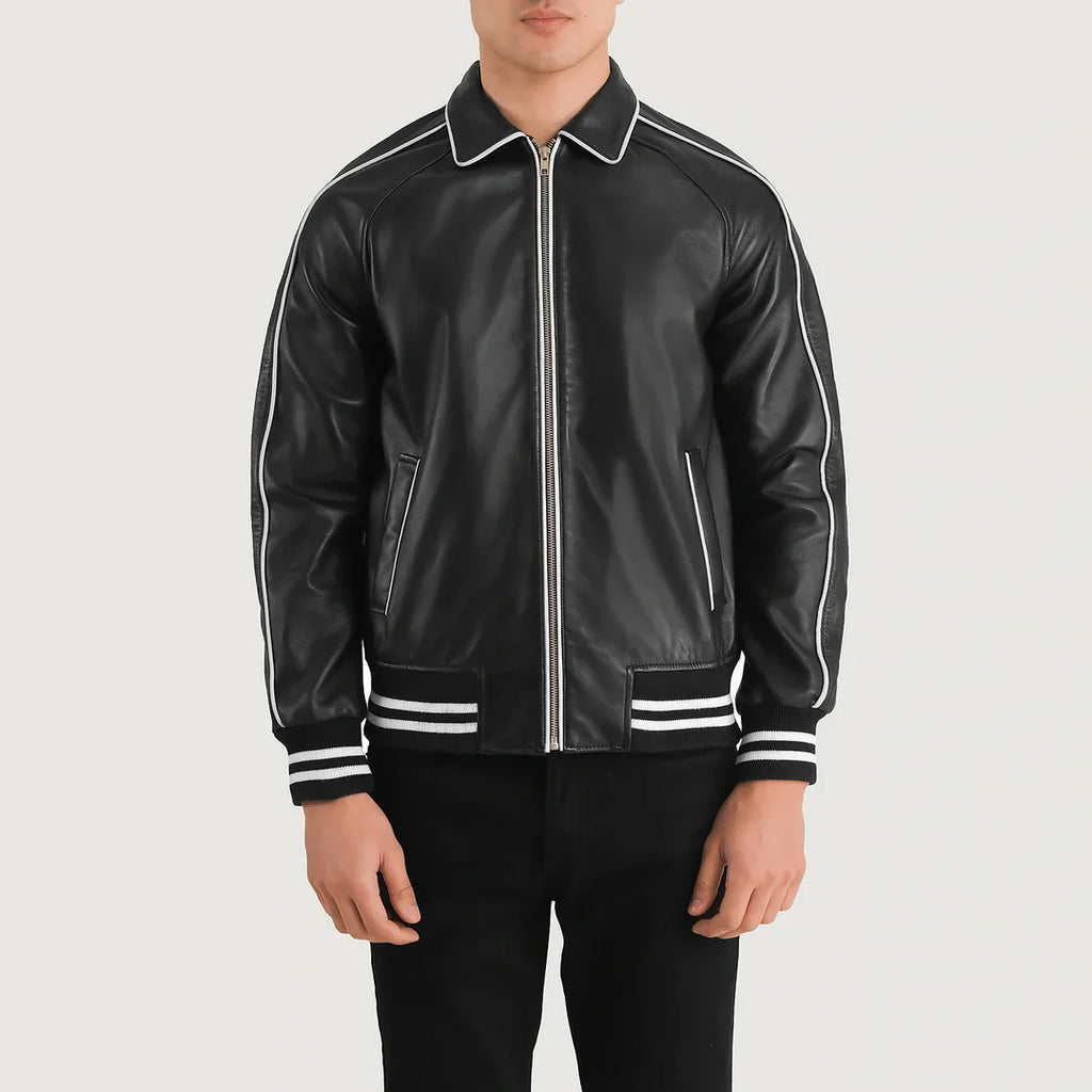 Damon Charcoal Varsity Jacket