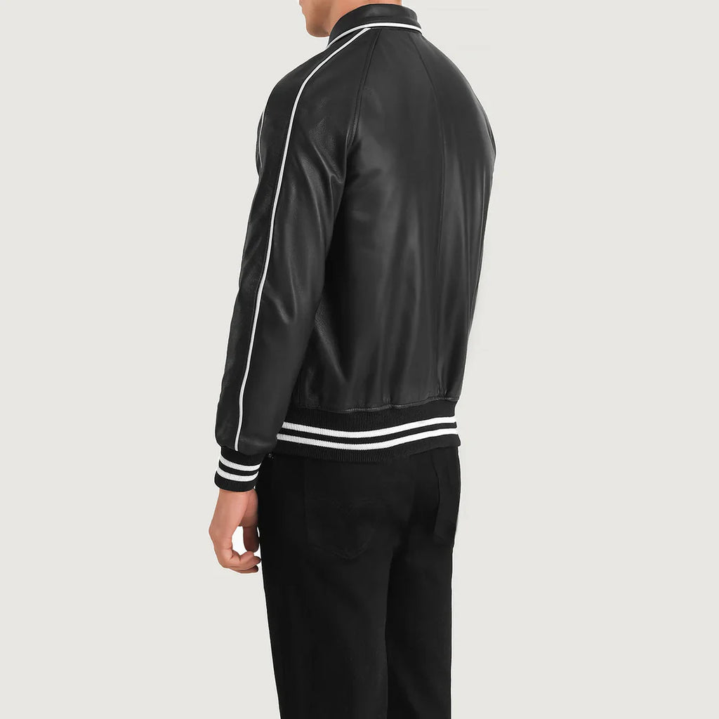 Damon Charcoal Varsity Jacket
