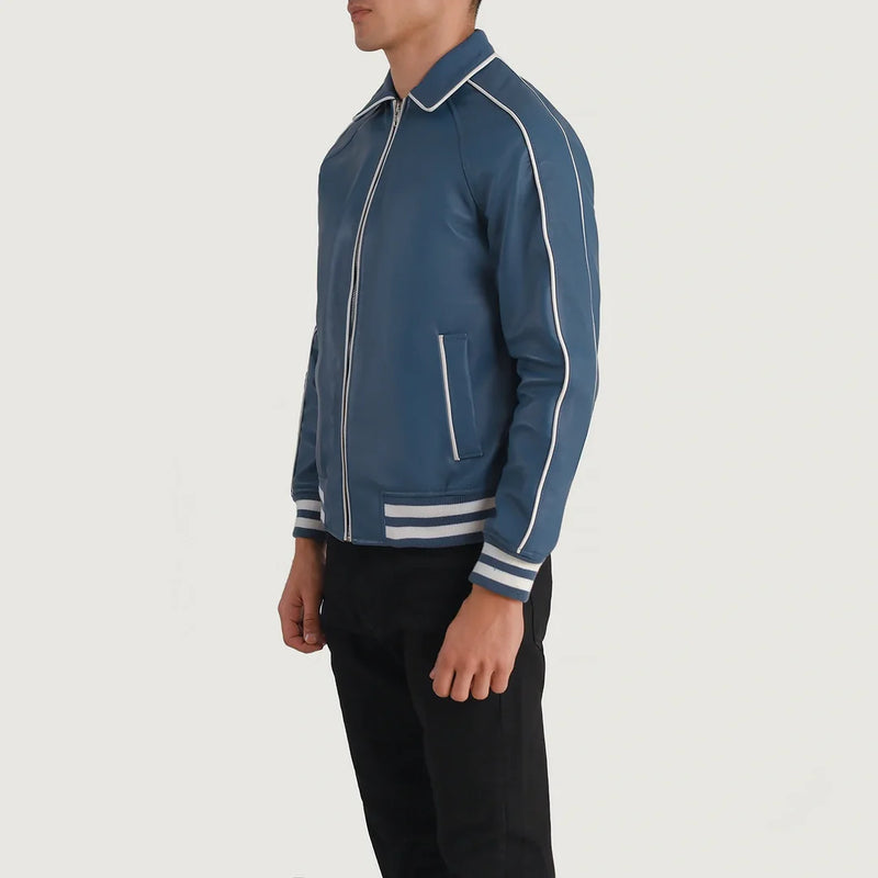 Damon Azure Varsity Jacket