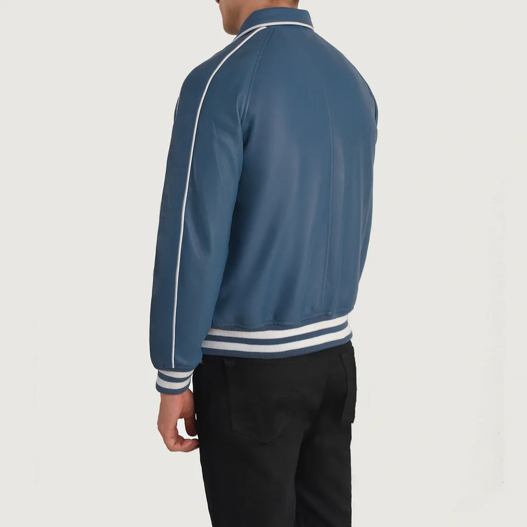 Damon Azure Varsity Jacket
