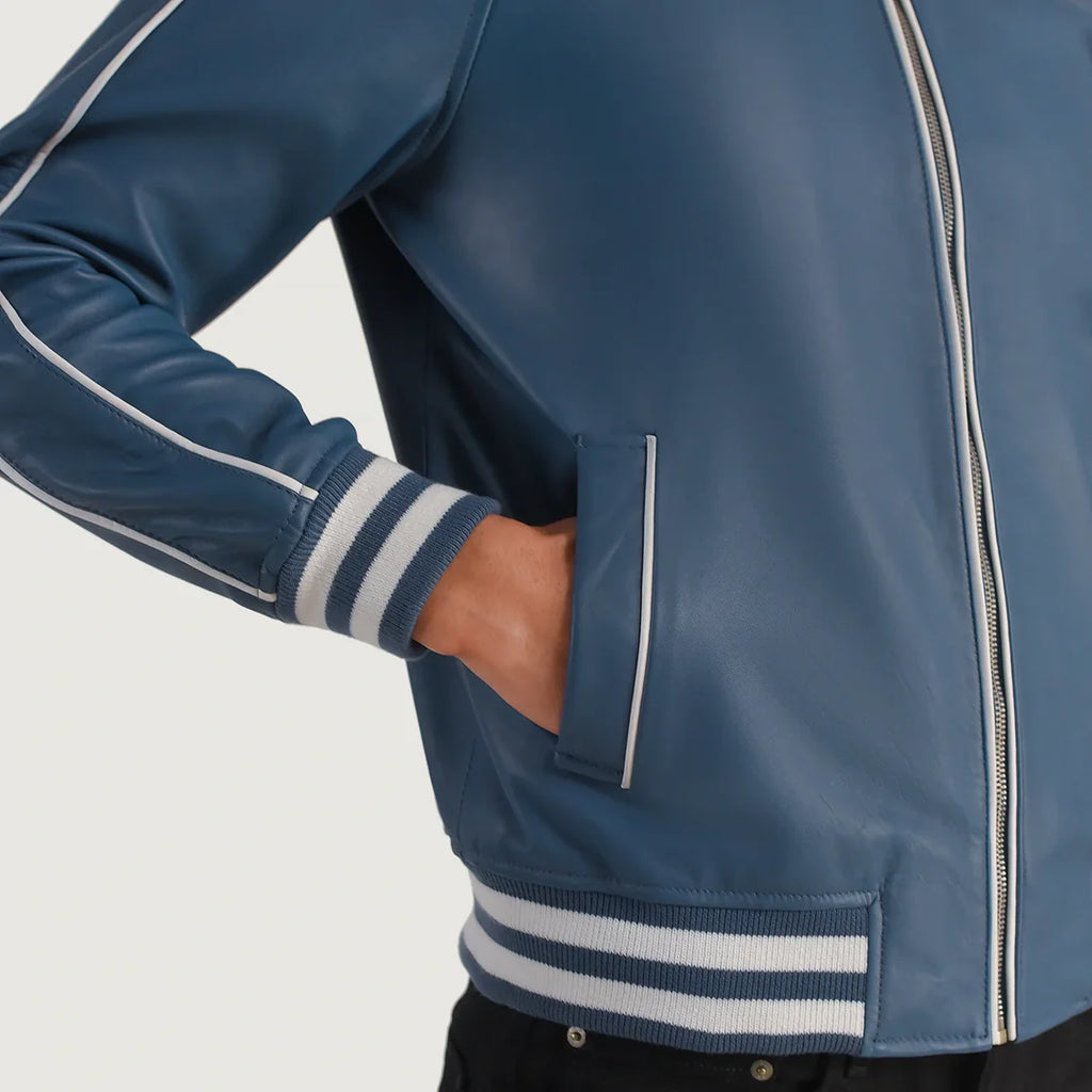 Damon Azure Varsity Jacket