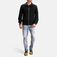 Onyx Blend Suede Bomber Jacket