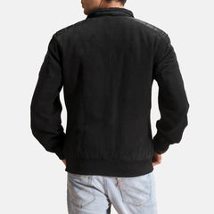 Onyx Blend Suede Bomber Jacket