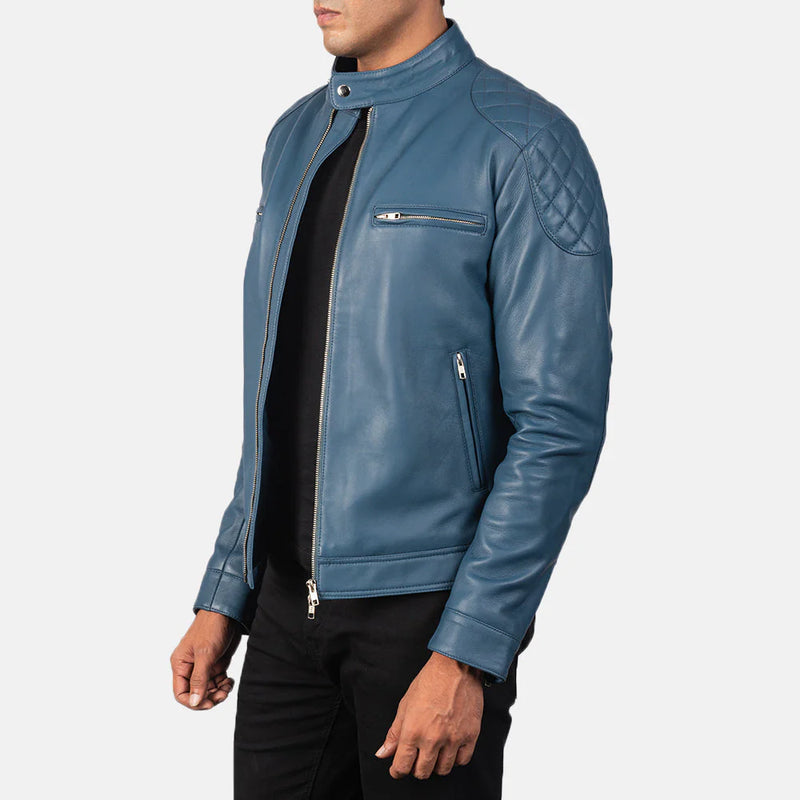 Gatsby Blue Biker Jacket