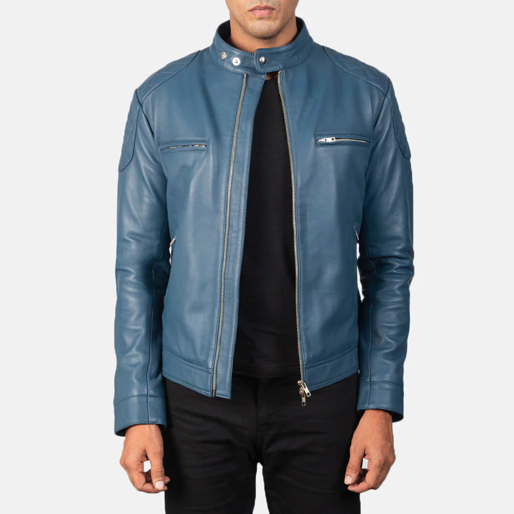 Gatsby Blue Biker Jacket
