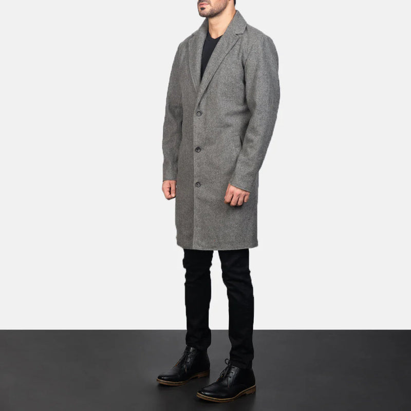 Petrillo Grey Single Breasted Coat