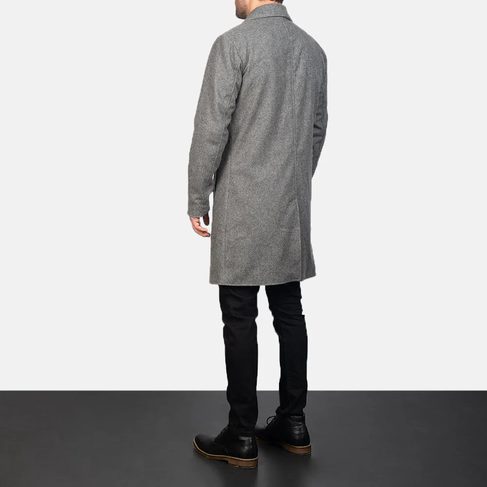 Petrillo Grey Single Breasted Coat