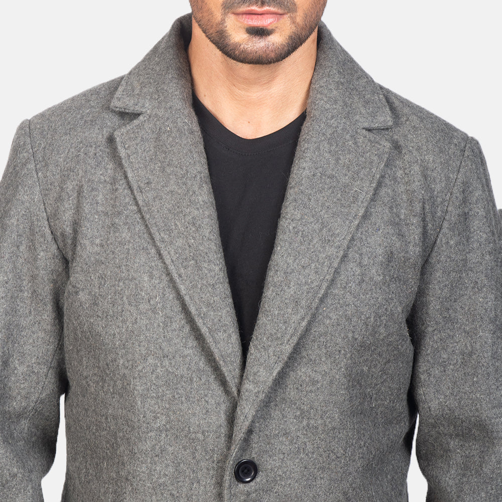 Petrillo Grey Single Breasted Coat