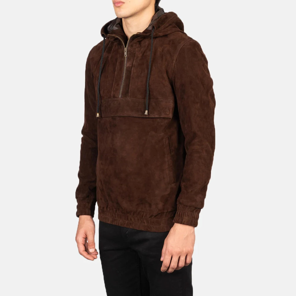 Kenton Mocha Suede Pullover Jacket