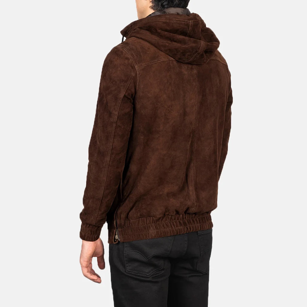 Mocha Ridge Suede Pullover Jacket