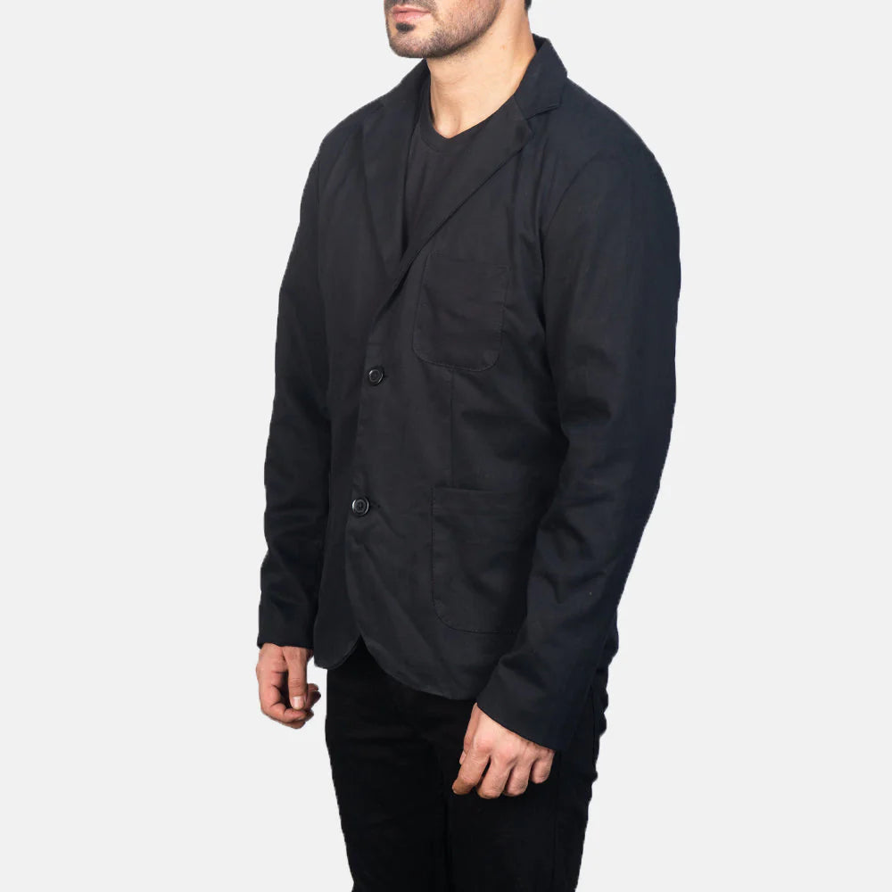 Petrillo Black Single Breasted Coat