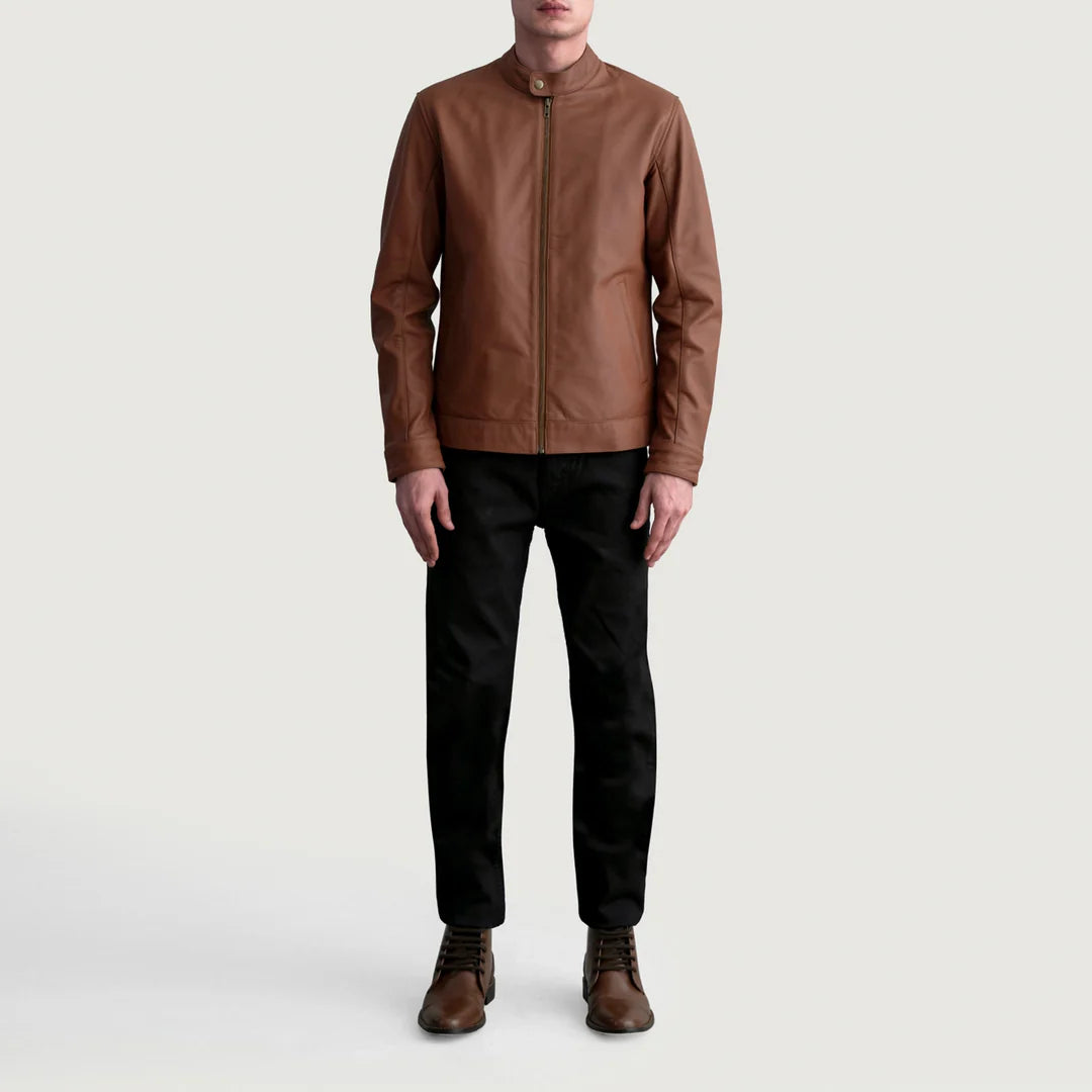 Zen Matte Brown Biker Jacket