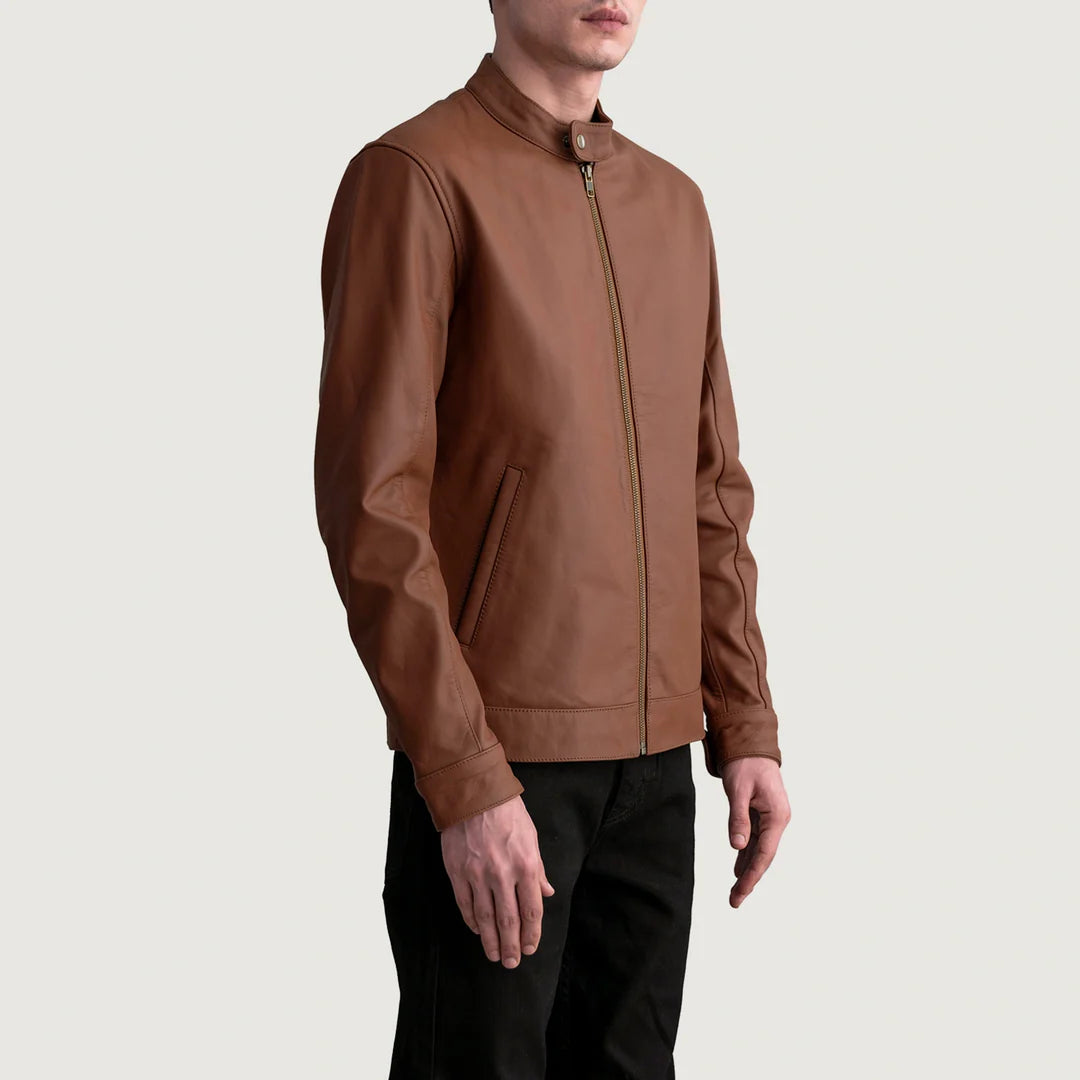 Zen Matte Brown Biker Jacket