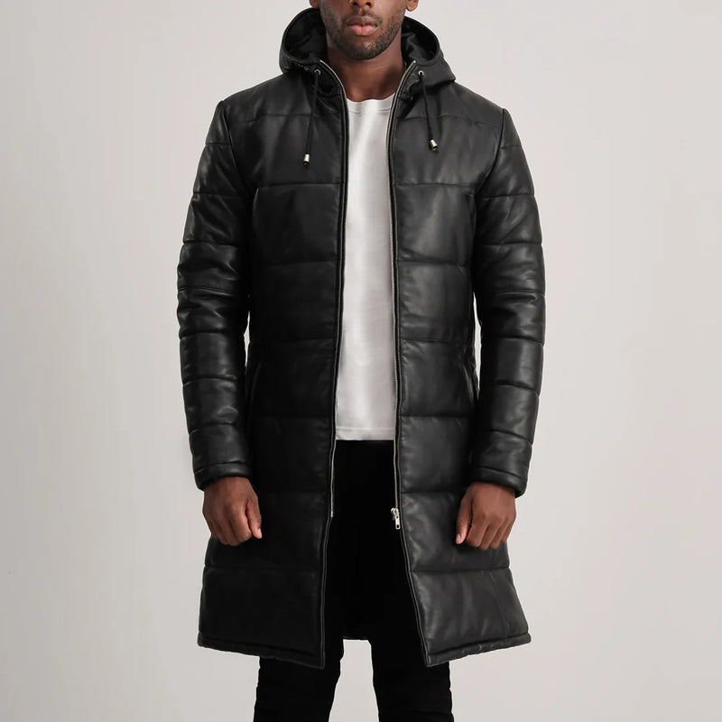 Floyd Black Hooded Puffer Coat