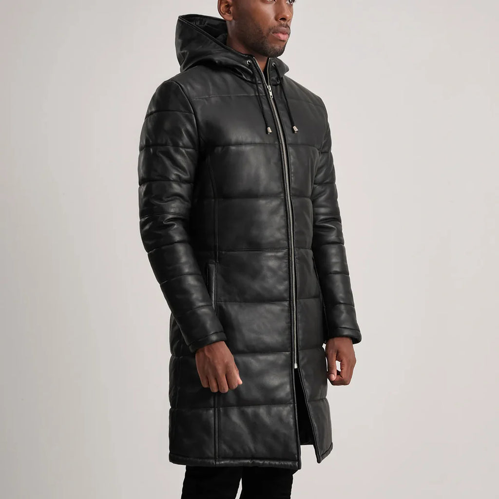 Floyd Black Hooded Puffer Coat