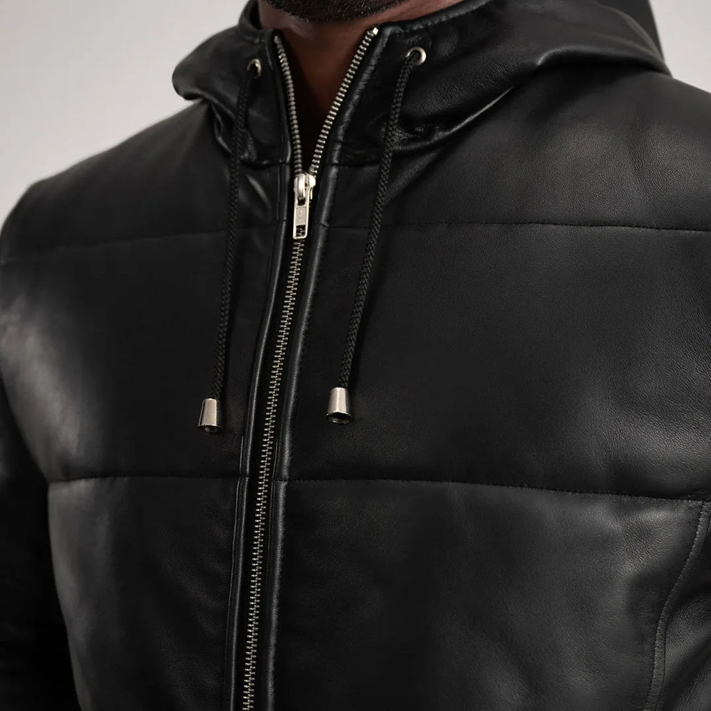Floyd Black Hooded Puffer Coat