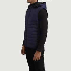 Glacier Crest Hooded Puffer Vest – Ocean Blue