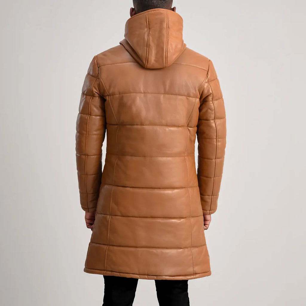 Floyd Tan Hooded Puffer Coat