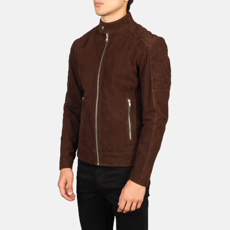 Fernando Quilted Suede Biker Jacket