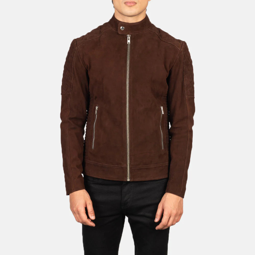 Fernando Quilted Suede Biker Jacket
