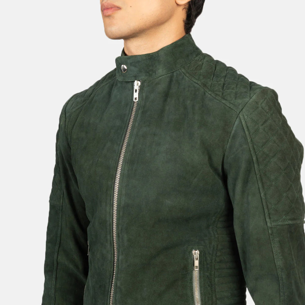 Fernando Quilted Suede Biker Jacket