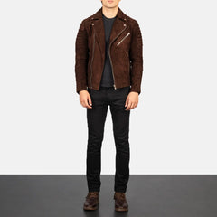 Armand Mocha Suede Biker Jacket