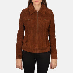 Saddle Peak Suede Trucker Jacket