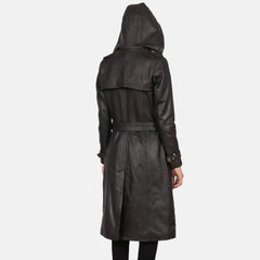 Onyx Horizon Hooded Trench Coat