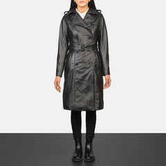 Onyx Vale Double Breasted Leather Coat