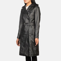 Onyx Vale Double Breasted Leather Coat