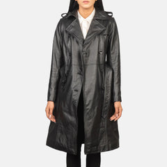 Onyx Vale Double Breasted Leather Coat